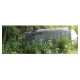 Metal Grain Silo - as shown, on its side