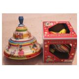 Lot of 2 Vintage Spinning Top Toys