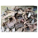 Lot of assorted tractor/plow attachments