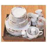 Tray Lot of Christmas Dishes