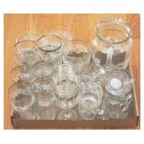 Tray Lot of Glass Items
