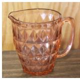 Pink Glass Pitcher