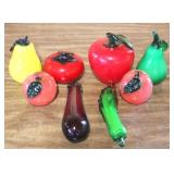 8 pc Glass Fruit Items
