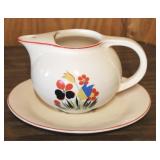 Camwood Ivory Pitcher & Plate Set