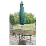 Metal Outdoor Table w/Umbrella