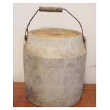 Stoneware Crock with Handle and Lid