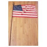 Vintage 48 Star Flag w/Pole