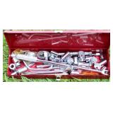 Metal toolbox w/ contents