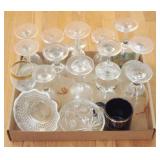 Tray Lot Assorted Glass Items