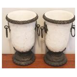 Pair Decorative Urn Vases