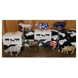 10 pc. Westland Cow Parade Figures with Boxes