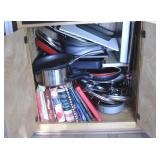 Cabinet Lot  Assorted Pots, Pans & Cookbooks