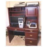 Computer Desk w/Older Computer Items