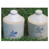 Pair of Stoneware Open Bottom Jugs