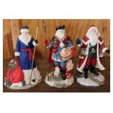 3 pc. Santa Figures