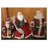 3 pc. Santa Figures