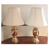 Pair of Brass Lamps