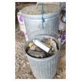 Metal Trash Can & Bucket Lot