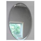 Oval Beveled Mirror