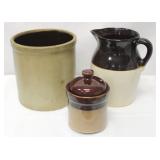 Lot of 3 Crocks