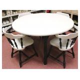 Painted Table w/ 2 drop leaves & 4 chairs