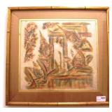 Framed Aztec Artwork - pastel like