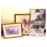 Group Lot of 3 Framed Prints - various sizes
