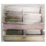 Lot of 2 Wood Drink Carriers