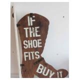 If the Shoe Fits wooden sign