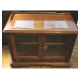 2 Door glass front cabinet