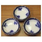 5.5" Flow Blue Berry Bowls  - 10 pcs