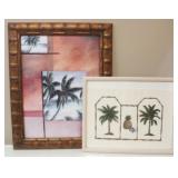 Palm Tree Print & Framed Palm Tree on Fabric