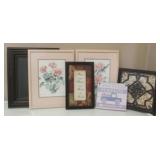 Group Lot of Framed Art & one Frame (6pcs)