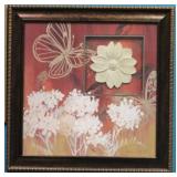 Butterfly & flower decorative frame