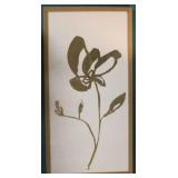 Gold lamay framed flower