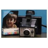 Vintage camera & magic cubes