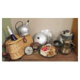 Lot of assorted items- picnic basket