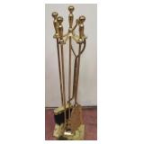 Brass Fireplace Set