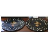 2 Large wooden charger plaques