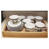 Homecraft Cup & saucer set from Noritake w/ tray