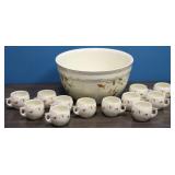 Jewel tea punch bowl set