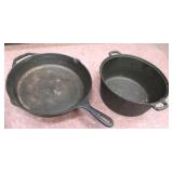 Lodge Cast Iron pan & Cast Iron Pot