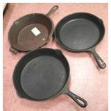 3 Cast Iron pans