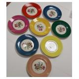 8pc Richard Ginori Plates- AS IS- one with chip