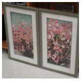 Matching pair floral frames