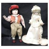 Lot of 2 Porcelain Dolls