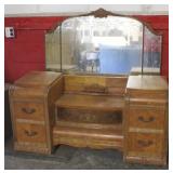 Vintage Waterfall Vanity with Mirror