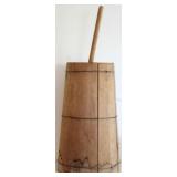 Wooden churn with dasher