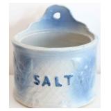 Blue salt glaze jar