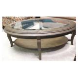 Oval Glass coffee table